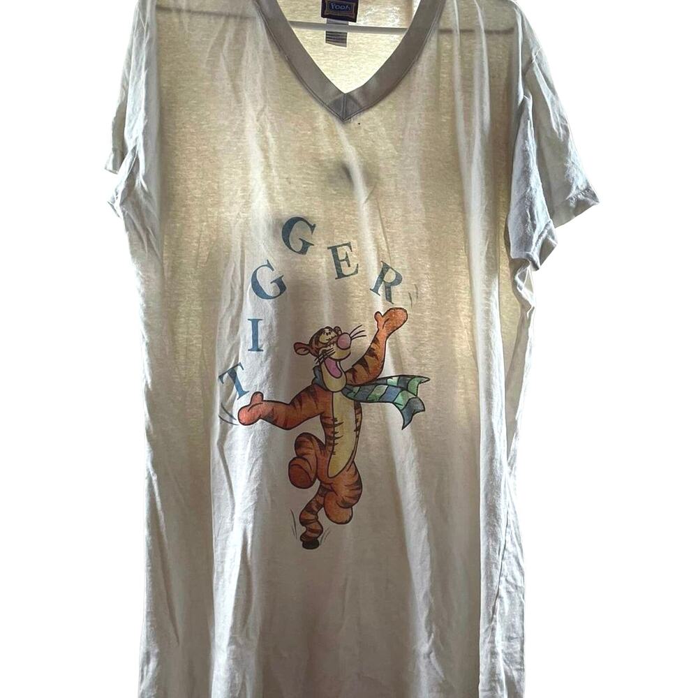 Vintage 90s Tigger 100 Acre Collection Bounce Meister Sleeper Shirt Adult OSFA